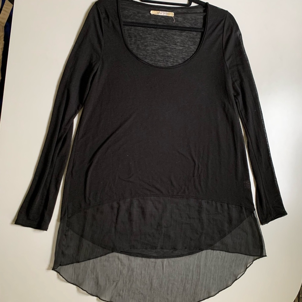 Free people floaty black tunic sz M